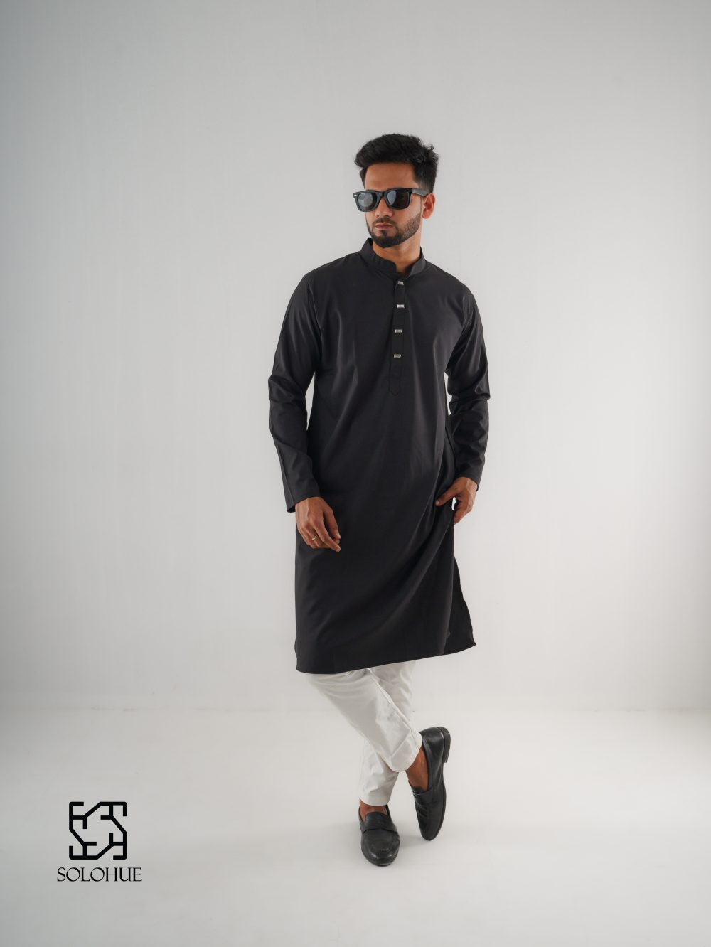 Classic black kurta